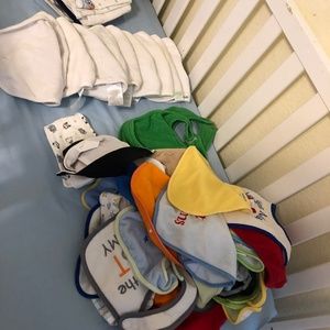 Bibs, burp cloths and the like